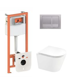 Унитаз Qtap Scorpio Ultra Quiet с инсталляцией Nest 4в1 Satin, фото  | SNABZHENIE.com.ua