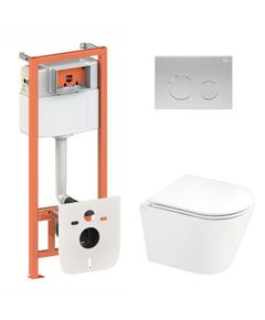 Комплект: Унитаз Qtap Scorpio Ultra Quiet + Инсталляция Nest 4в1 Satin, фото  | SNABZHENIE.com.ua