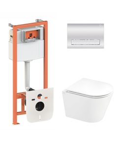Комплект Qtap Scorpio: Унитаз и инсталляция Nest 4в1 Хром SD00051292, фото  | SNABZHENIE.com.ua