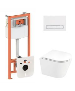 Подвесной унитаз Qtap Scorpio Ultra Quiet с инсталляцией 4в1, фото  | SNABZHENIE.com.ua