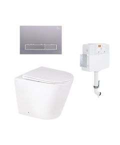 Комплект: унитаз без обода Qtap Swan + инсталляция Nest 2в1 Satin, фото  | SNABZHENIE.com.ua