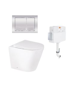Комплект: унитаз Qtap Swan Rimless + инсталляция Nest 2в1 Chrome, фото  | SNABZHENIE.com.ua