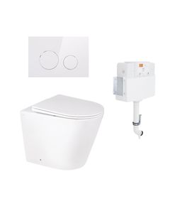 Комплект: унитаз Qtap Swan Rimless QT16223178W + инсталляция Nest 2в1, фото  | SNABZHENIE.com.ua