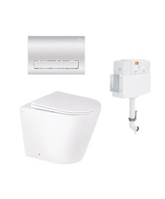 Комплект: унитаз Qtap Swan Rimless + инсталляция Nest 2в1 (Хром), фото  | SNABZHENIE.com.ua