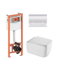 Комплект: унитаз Qtap Gemini Ultra Quiet + инсталляция Nest 4в1 Хром, фото  | SNABZHENIE.com.ua