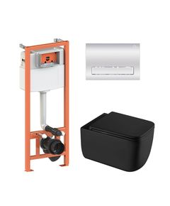 Комплект: Унитаз Qtap Gemini Ultra Quiet + Инсталляция 4в1 Хром, фото  | SNABZHENIE.com.ua