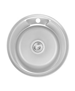 Кухонна мийка Lidz 490-A, 0,6 мм, сатинова, стильний дизайн, фото  | SNABZHENIE.com.ua