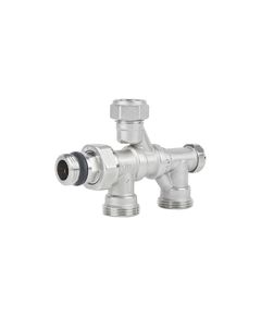 Кран радиаторный Icma 1/2x3/4 комбинированный, нижнее подключение №877, фото  | SNABZHENIE.com.ua