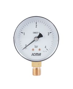 Манометр Icma 1/4 0-4 бар, нижнее подключение, фото  | SNABZHENIE.com.ua