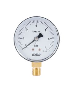 Манометр Icma 1/4 0-10 бар, нижнее подключение, фото  | SNABZHENIE.com.ua