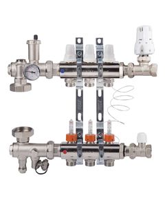 Коллекторная группа Icma 3/4 с 3 выходами и расходомером, фото  | SNABZHENIE.com.ua