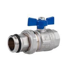 Шаровой кран Icma Blue 1 с антипротечкой, прямой, америк. соединение, фото  | SNABZHENIE.com.ua