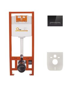 Набор инсталляция 4 в 1 Qtap Nest ST с линейной панелью QT0133M425V1107GB, фото  | SNABZHENIE.com.ua
