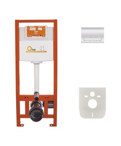 Набор инсталляции 4 в 1 Qtap Nest ST с линейной панелью QT0133, фото  | SNABZHENIE.com.ua