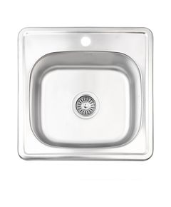 Кухонна мийка Lidz 4848, 0,6 мм, сатинова, фото  | SNABZHENIE.com.ua