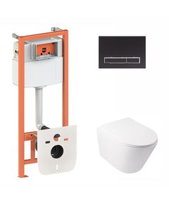 Набор Qtap 3 в 1: инсталляция, панель и унитаз Swan QT16335178W, фото  | SNABZHENIE.com.ua