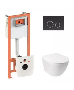 Набор Qtap 3 в 1: инсталляция Nest, панель QT0111M11V1146MB, унитаз Jay, фото  | SNABZHENIE.com.ua