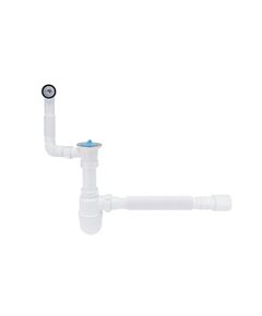 Сифон для раковины Lidz WHI 60 08 E004 00, круглый перелив, 50 мм, фото  | SNABZHENIE.com.ua