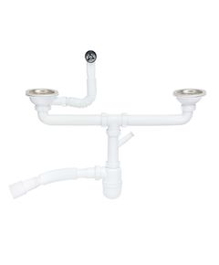 Сифон двойной для кухонной мойки Lidz WHI 60 08 E001 02 ECO, 50 мм, фото  | SNABZHENIE.com.ua