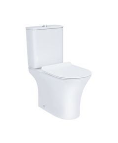 Унитаз-компакт Qtap Presto безободковый с мягким закрытием QT24221217AW, фото  | SNABZHENIE.com.ua