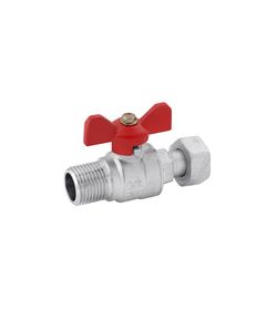 Шаровой кран с накидной гайкой 1/2 Karro никелированный CV008219, фото  | SNABZHENIE.com.ua