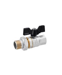 Кран-американка шаровий прямий Karro Premium 3/4 ВН PN40, нікельований, фото  | SNABZHENIE.com.ua