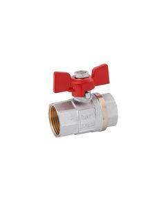 Шаровой кран Karro Standart 3/4 ВВ PN30 никелированный бабочка CV011402, фото  | SNABZHENIE.com.ua
