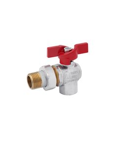 Кран-американка шаровой угловой Karro Standart 1/2 ВН PN40 никель, фото  | SNABZHENIE.com.ua