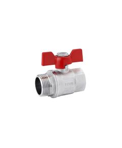 Кран шаровой Karro Standart+ 1 ВН PN40 бабочка, никелированный, фото  | SNABZHENIE.com.ua