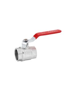 Кран шаровой Karro Standart+ 1 1/4 ВВ PN40 никелированный с ручкой, фото  | SNABZHENIE.com.ua