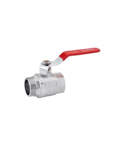 Кран шаровий Karro Standart+ 1 1/4 ВН PN40, нікельований, ручка, фото  | SNABZHENIE.com.ua