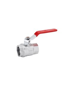 Кран шаровий Karro Standart+ 3/4 ВВ PN40, нікельований, з ручкою, фото  | SNABZHENIE.com.ua