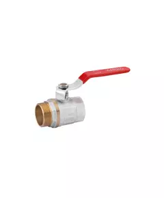 Кран шаровой Karro "Standart" 1 1/2" ВН PN30 ручка, никелированный, фото  | SNABZHENIE.com.ua