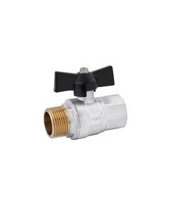 Шаровой кран Karro Super 3/4 ВН PN40 никелированный с бабочкой, фото  | SNABZHENIE.com.ua
