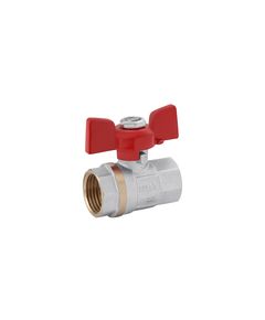 Кран шаровой Karro Standart 1/2 ВВ PN30, никелированный, бабочка, фото  | SNABZHENIE.com.ua
