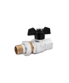 Кран-американка шаровой Karro Perfect 1/2 ВН PN40 бабочка, никель, фото  | SNABZHENIE.com.ua