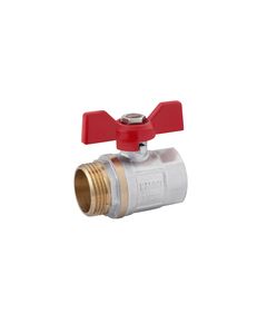 Кран шаровий Karro Standart 1 ВН PN30 бабочка, нікельований, 1, фото  | SNABZHENIE.com.ua