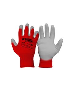 Перчатки трикотажные MASTERTOOL, нитрил, 10-12 пар, красно-серые, фото  | SNABZHENIE.com.ua