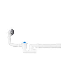 Сифон для ванны Agua BS03 1 1/2 с переливом и ревизией, 40/50 мм, фото  | SNABZHENIE.com.ua