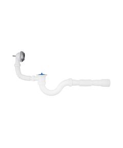 Сифон для ванны Agua BS02 1 1/2 с переливом 40/50 мм прямоточный, фото  | SNABZHENIE.com.ua