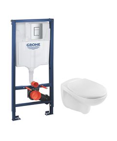Комплект 4 в 1: Инсталляция Grohe Rapid SL + Унитаз Kroner Rimless A534UF, фото  | SNABZHENIE.com.ua