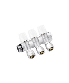 Коллектор Karro Super 3 выхода 3/4 x 16 ВН, никелированный, KR-17021, фото  | SNABZHENIE.com.ua