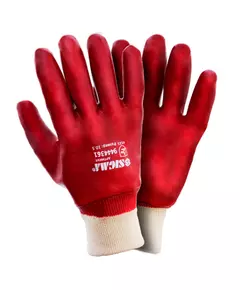 Перчатки трикотажные с ПВХ покрытием (красные манжет) SIGMA (9444361), фото  | SNABZHENIE.com.ua