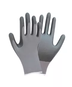 Перчатки трикотажные с частичным нитриловым покрытием р9 (серые манжет) SIGMA (9443511), фото  | SNABZHENIE.com.ua