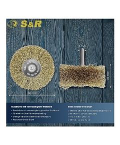 Дисковая щетка S&R 80х35 мм, латунная, фото  | SNABZHENIE.com.ua