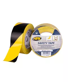 Safety Tape - 50мм х 33м, желто-черная - самоклеющаяся лента безопасности НРХ для разметки, фото  | SNABZHENIE.com.ua