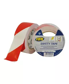 Safety Tape - 50мм х 33м, бело-красная - самоклеющаяся лента безопасности НРХ для разметки, фото  | SNABZHENIE.com.ua