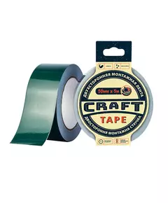 Craft Tape - 50мм x 5м - эконом, универсальная двусторонняя клейкая лента (скотч), фото  | SNABZHENIE.com.ua