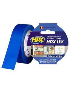 Малярна стрічка НРХ UV 38мм х 25м - УФ-стійка для зовнішніх робіт, фото  | SNABZHENIE.com.ua