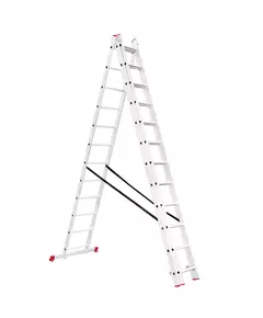 Лестница алюминиевая 3-х секционная универсальная раскладная 3x12 ступ. 7,6 м INTERTOOL LT-0312, фото  | SNABZHENIE.com.ua